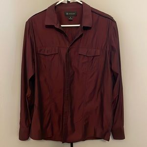 Dark red/maroon Button up shirt from international concepts I.N.C